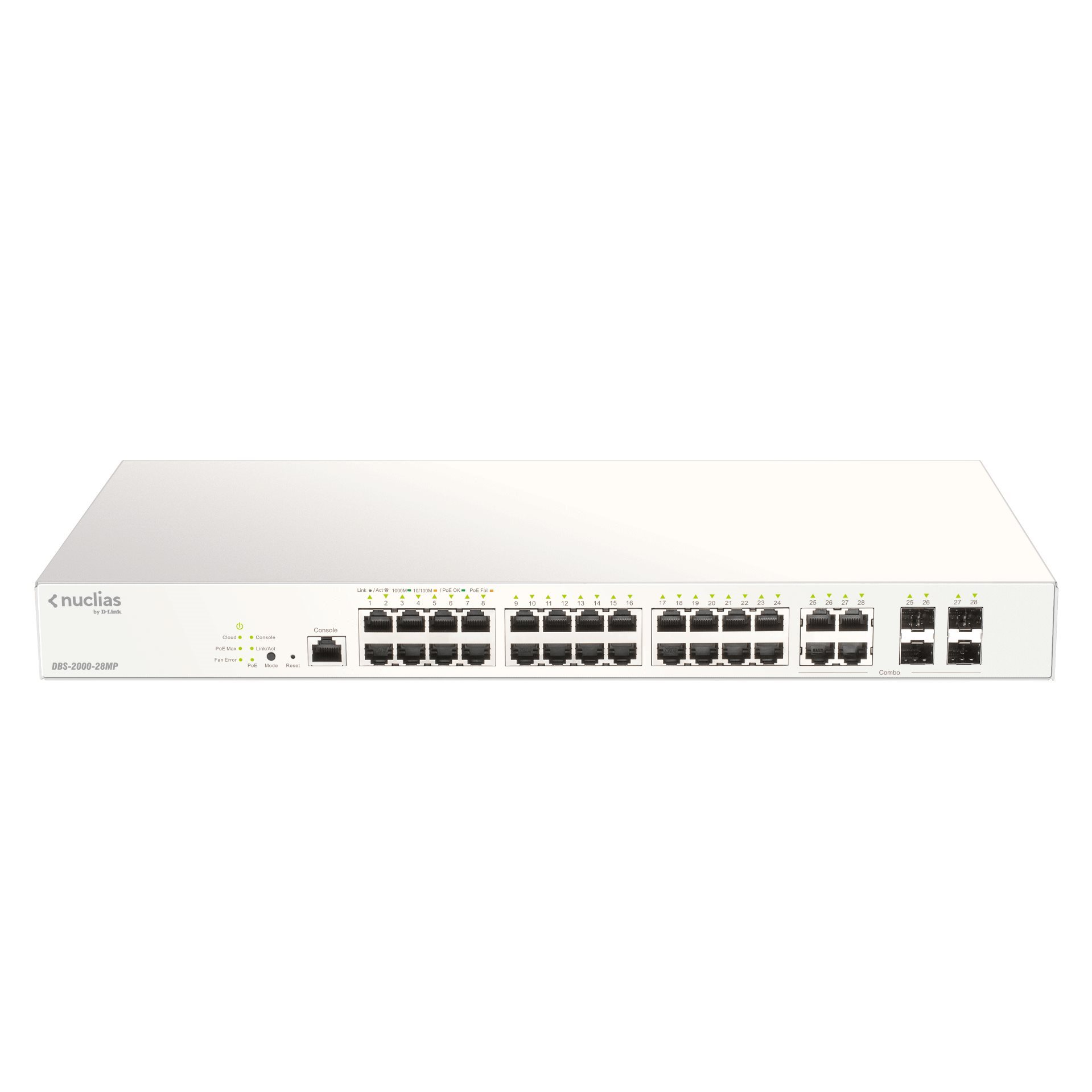   Switch ethernet   Nuclias Switch 24 Giga PoE at 370W + 4 Combo SFP DBS-2000-28MP