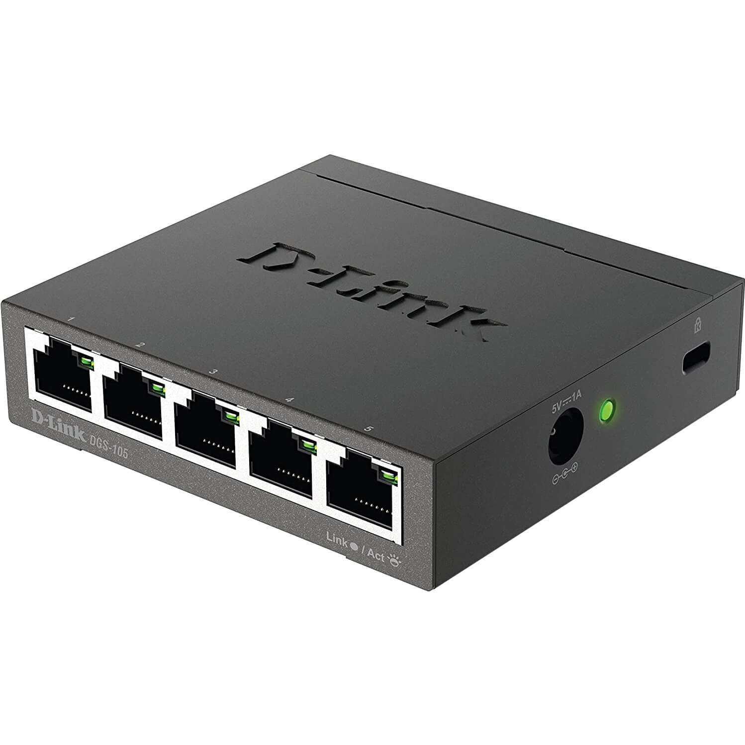 Switch Desktop 5 Ports Giga Botier+Connect. Mtal DGS-105