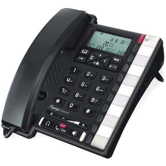   Téléphones SIP   Téléphone analogique Premium 300 LCD noir PP300A