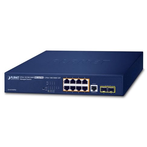Switch L2/L4 19 8 Giga PoE at Ext Mode 2 SFP 140W GS-4210-8P2S