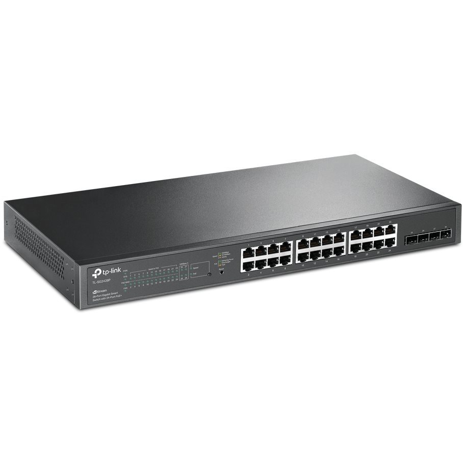 Switch 19 24 ports Giga POE+ 250 W + 4 SFP TL-SG2428P